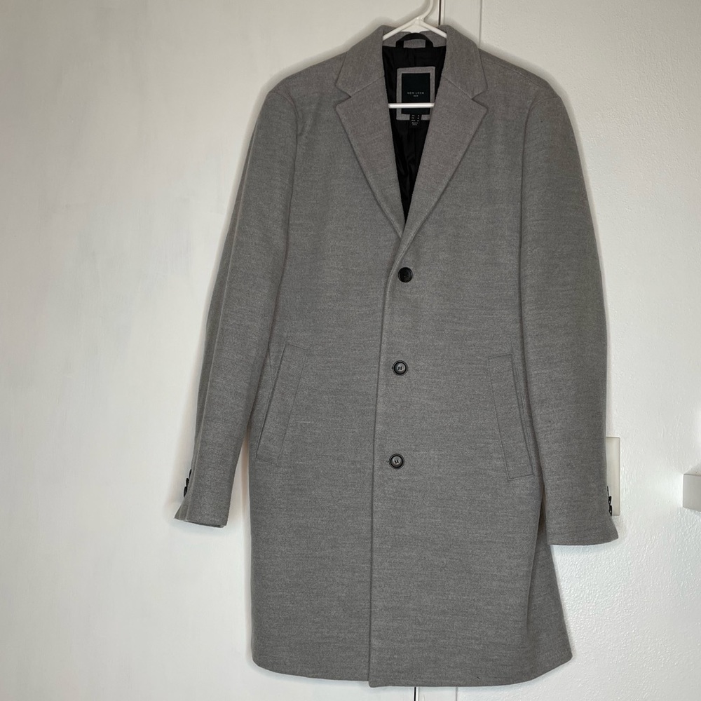 New Look Peacoat in light gray size medium